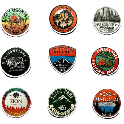 National Park 50 Stationery Waterproof PVC Stickers