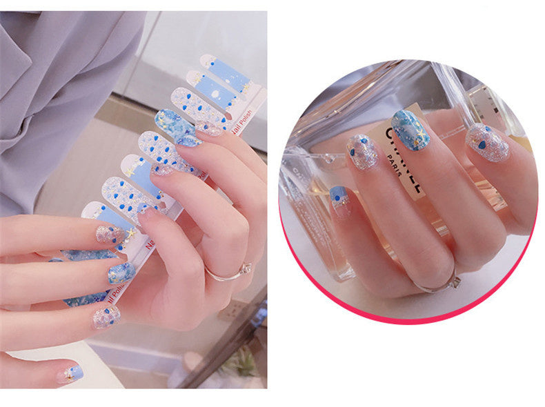 Shell 3D Bronzing Nail Stickers (20 Double Row)