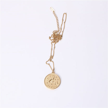 Twelve Constellation Coin Necklace