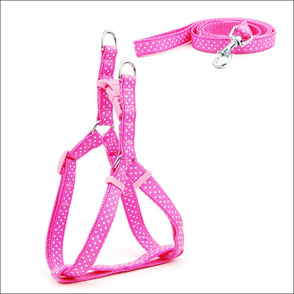 Factory Direct Spot Pet Leashes Polka Dot Pet Chest Straps, Dog Leashes, Small And Medium-Sized Dogs