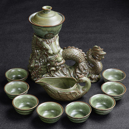 Kiln Stone Mill Anti-Scalding Silver Tea Set