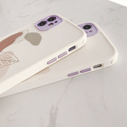 Vintage Leaf Flower Shockproof Soft Phone Case