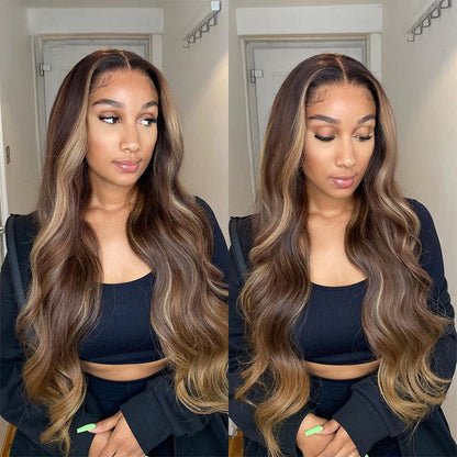 Long Curly Front Lace Wig