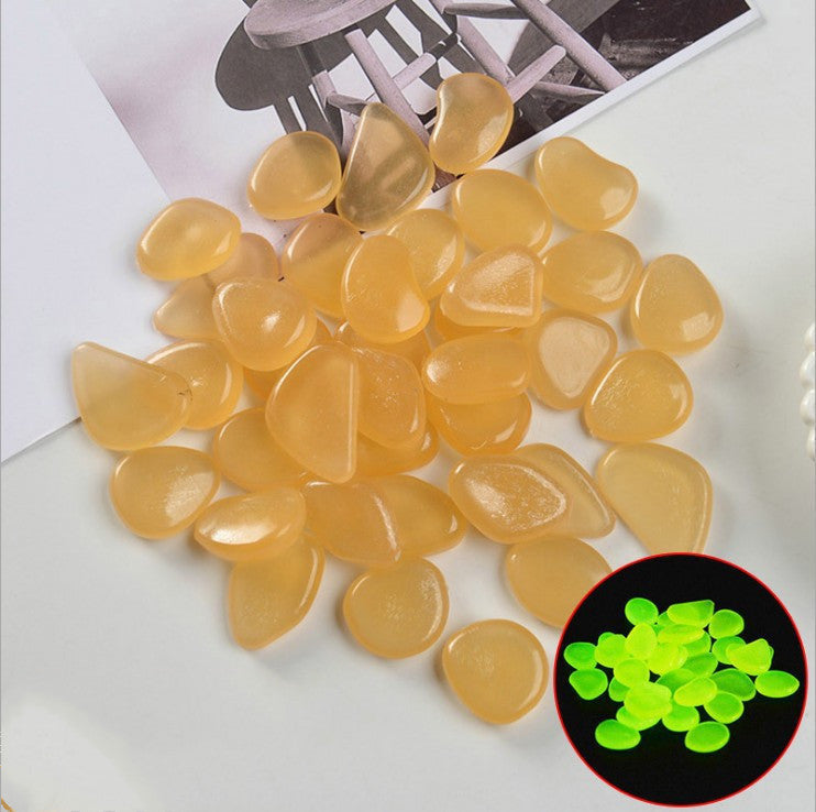 Luminous Stones Fluorescent Aquarium Pebbles Fish Tank Garden Luminous Stones