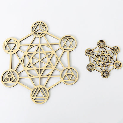 Wooden Geometric Wall Art, Meditation Decor