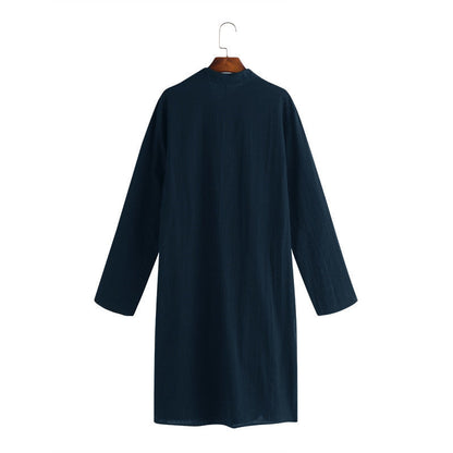Arabic Style Simple Long Men's Shirt Muslim Robe