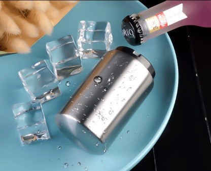 Creative Stainless Steel Beer Bottle Bar Press Opener Automatic Summer Party