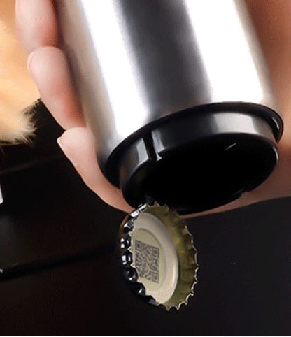 Creative Stainless Steel Beer Bottle Bar Press Opener Automatic Summer Party
