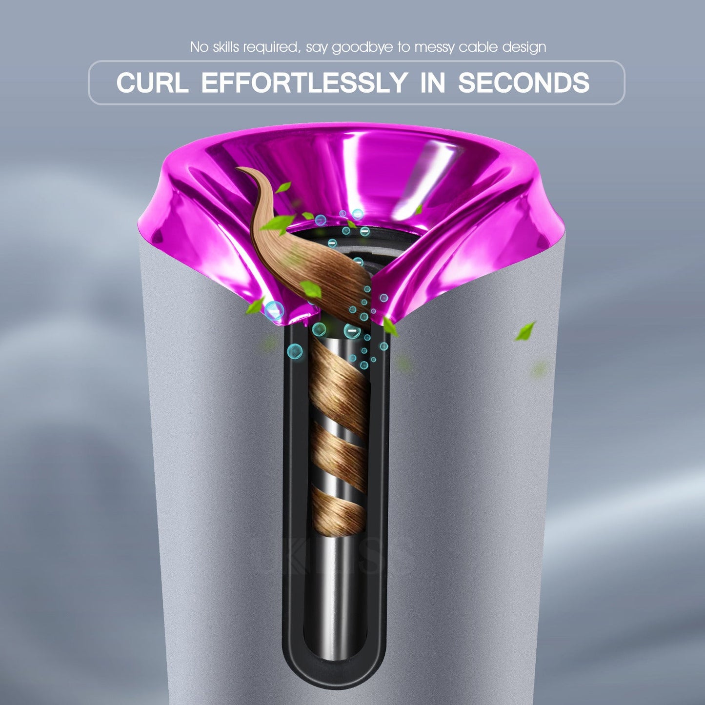 Portable Automatic USB Charging Hair Curling Iron