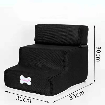 Factory Direct Sale Dog Stairs Pet Climbing Ladder Sponge Steps Small Dog Teddy On The Sofa Bed Climbing Ladder Can Be Customized