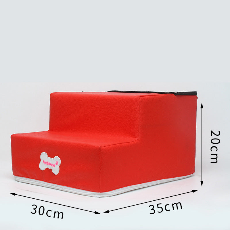 Factory Direct Sale Dog Stairs Pet Climbing Ladder Sponge Steps Small Dog Teddy On The Sofa Bed Climbing Ladder Can Be Customized