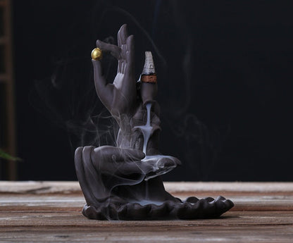 Bergamot Lotus Backflow Incense Burner, Dual-Use