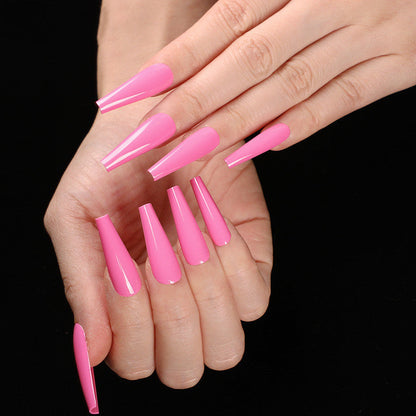 Long Coffin Fake Nails - Variety of Colors Available