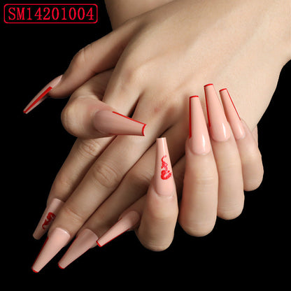 Assemble Ballet Nails Trapezoidal Coffin Fake Nails
