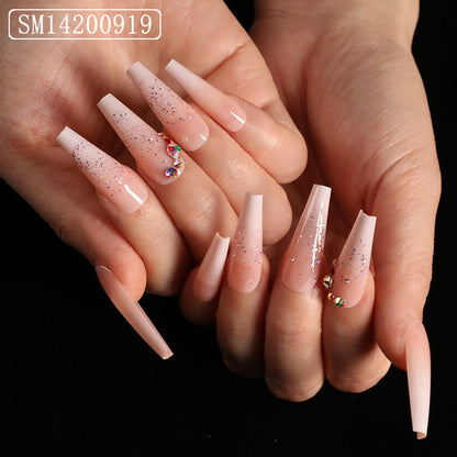 Assemble Ballet Nails Trapezoidal Coffin Fake Nails