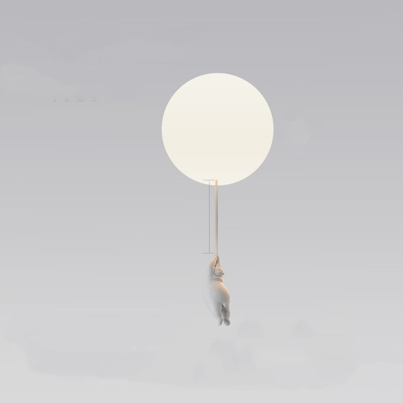 Children'S Room Balloon Lamp Cartoon Net Red Creative Aisle Balcony Restaurant Polar Bear Bedroom Ceiling Lamp