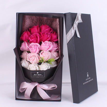 Birthday Gift Soap Rose Bouquet Gift Box