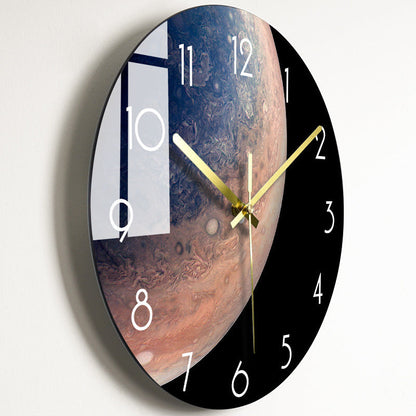 Luxury Silent Glass Wall Clock Living Room Decor