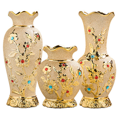Ceramic Gold Vase European Home Decor