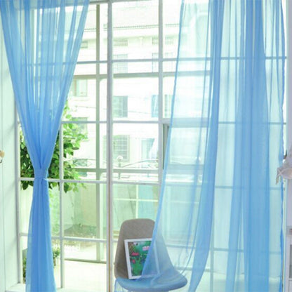Solid Tulle Modern Sheer Curtains