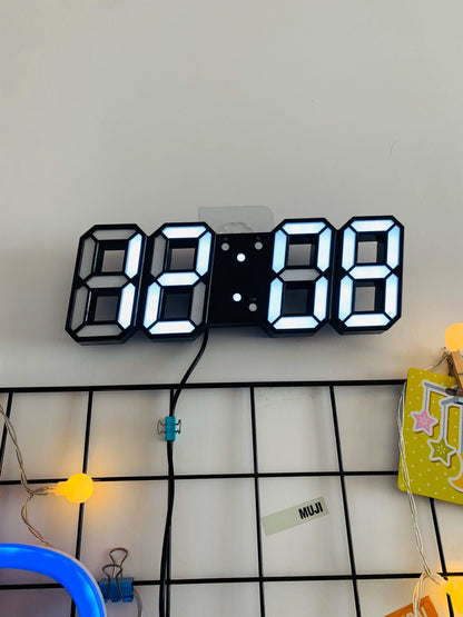 3D LED Digital Wall Clock