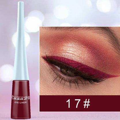 17-Color Matte Liquid Eyeliner: Quick-Drying, Long-Lasting, Non-Blooming