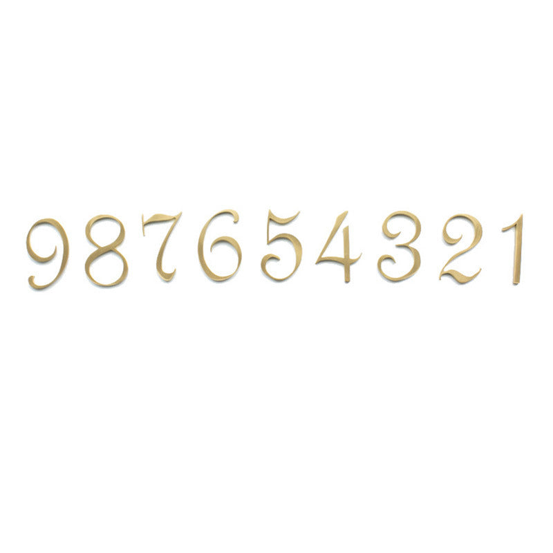 Retro Brass House Number Plate