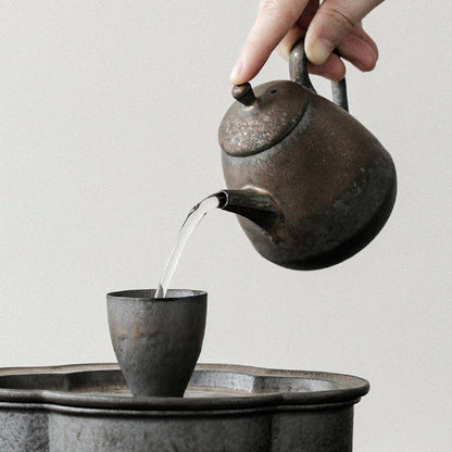 Ceramic High Mountain Tea Kettle Kung Fu Single Pot Set
