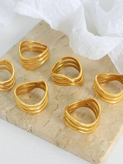 Non fading personalized fashionable light luxury versatile ring accessories for women