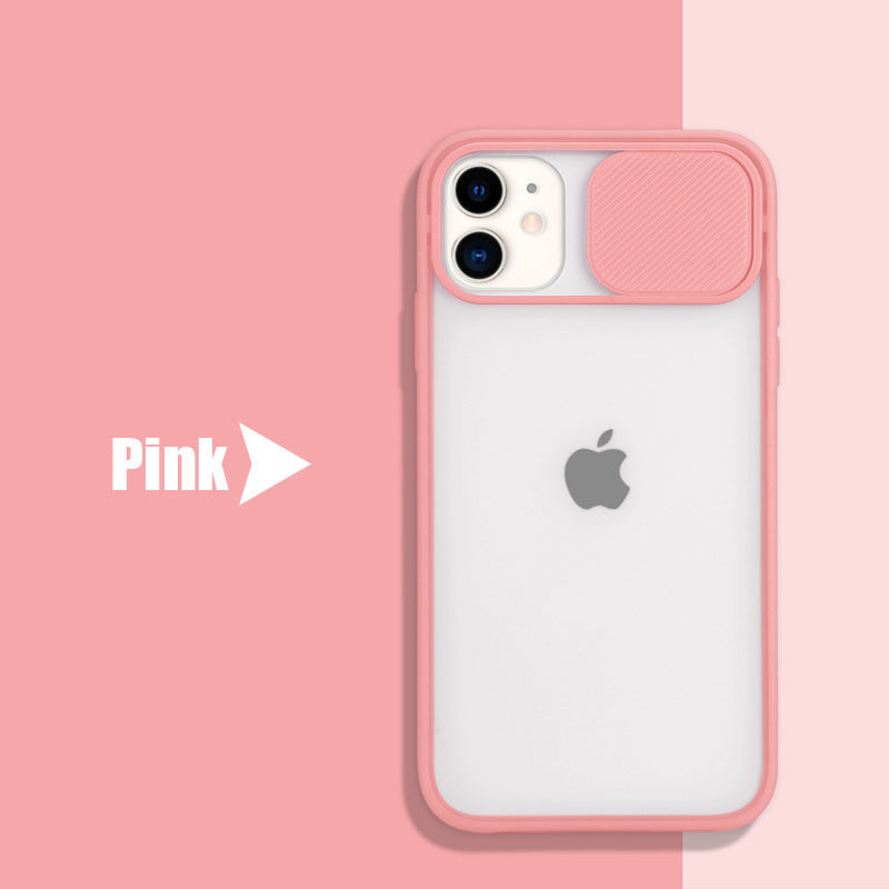 Frosted frame lens phone case