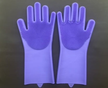 Silicone Heat-resistant Cleaning Brush Scrubbing Gloves