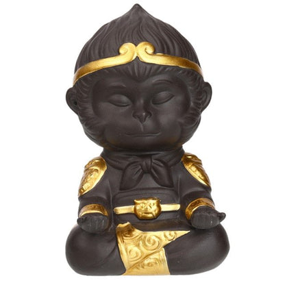 Chinese Purple Clay Tea Set, Monkey King Decor