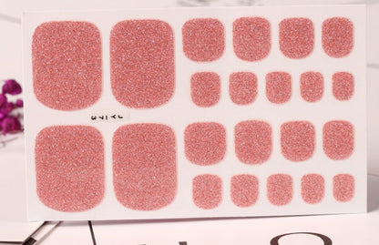 Green Onion Powder Nail Stickers (22 Solid Color)