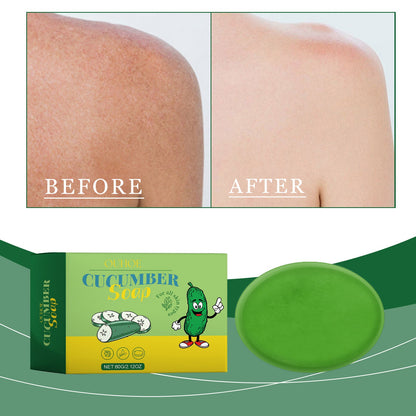 Cucumber Cleansing Soap, Deep Cleaning Face Bath Care Skin Refreshing Oil Control Multi-Purpose Soap