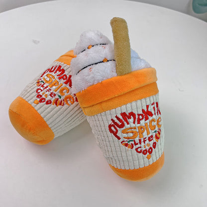 Sounding Dog Toy Drink Juice Ice Cream Plush Toy
