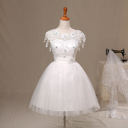 Elegant Lace Flower Shoulder Dress With Intricate Detailing For Weddings And Special Occasions