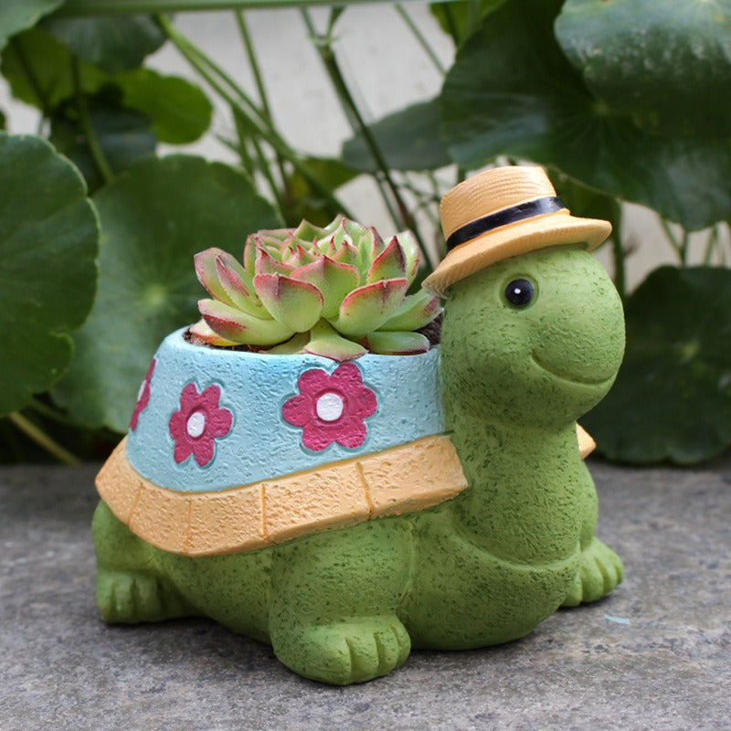 Turtle Flower Pot Decoration Outdoor Courtyard