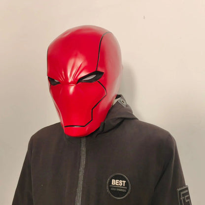 Movie Cosplay Red Hood Mask Arkham Knight The Dark Knight Masks Helmet Man Full Head Cosplay Prop Halloween Fancy Party Headwear