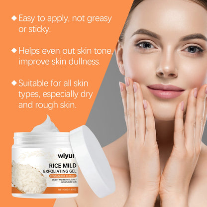 Rice Exfoliating Gel Gently Cleanses Face Body Skin Hydrating Moisturizing Refreshing Cleansing Gel