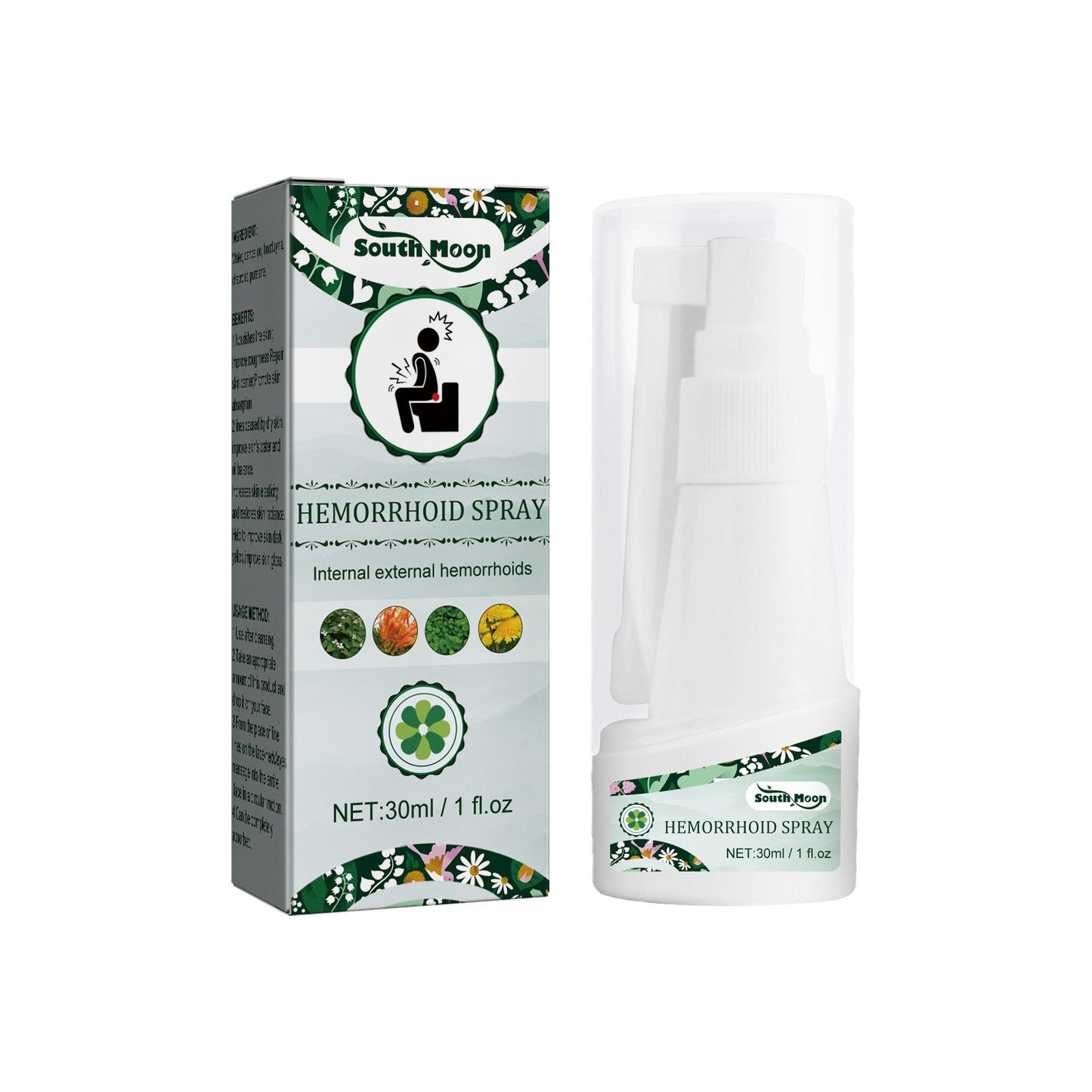 Hemorrhoids Spray, Relieve Swelling And Hemorrhoid Pain External Treatment For Broken Sore Anal Soothing Spray