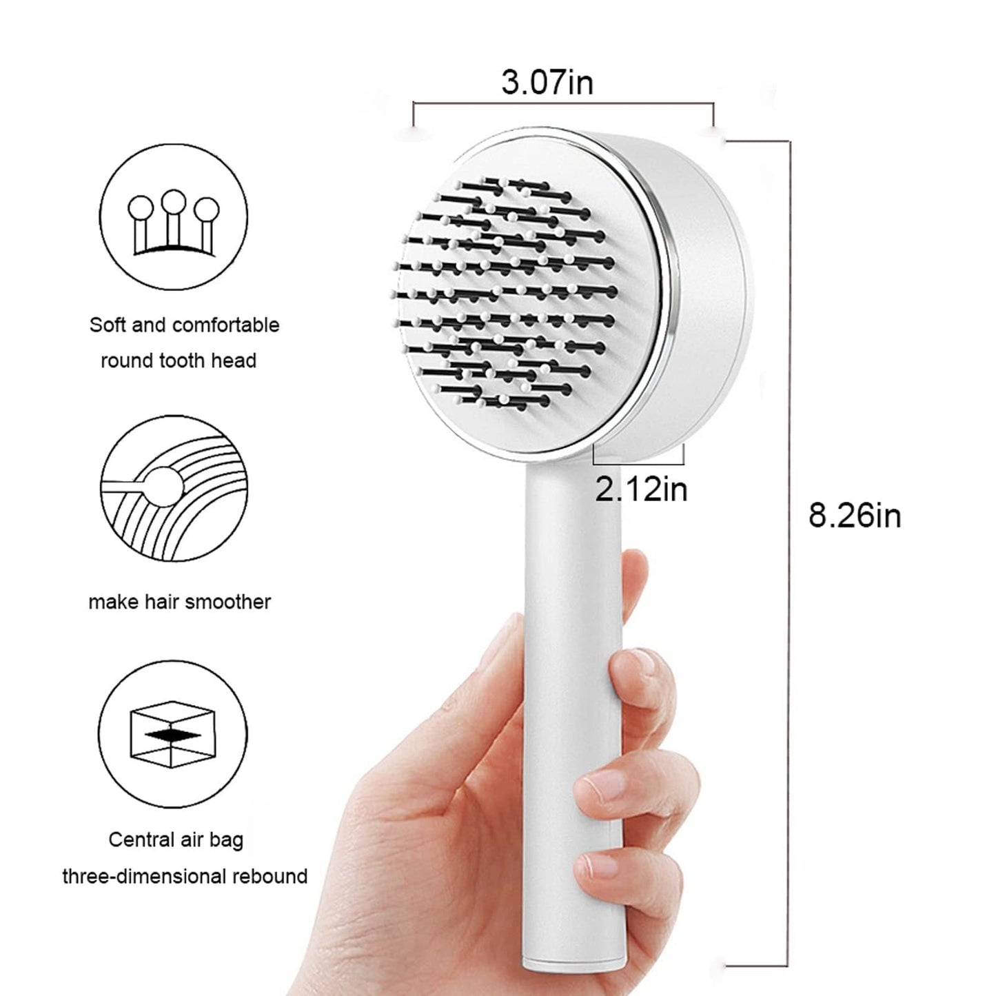 Self-Cleaning Anti-Static Massage Brush