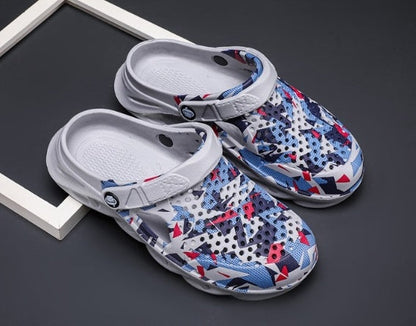 Men's Plus Size 45 Beach Hole Sandals with Ankle Strap