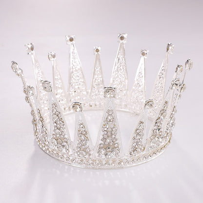 Alloy Retro Round Bridal Crown Hair Ornament