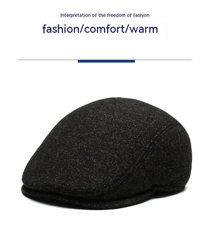 Outdoor Cycling Warm Short Brim Beret Ear Protection Hat