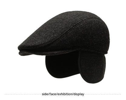 Outdoor Cycling Warm Short Brim Beret Ear Protection Hat