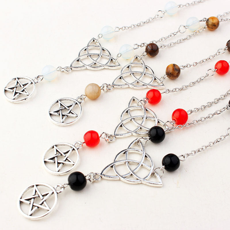 Gothic Pentagram Head Chain