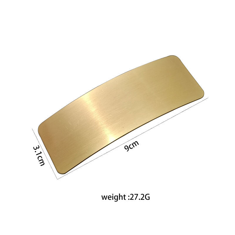 Brushed Metal Barrettes Normcore Ponytail Clip