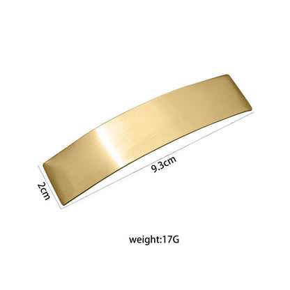 Brushed Metal Barrettes Normcore Ponytail Clip