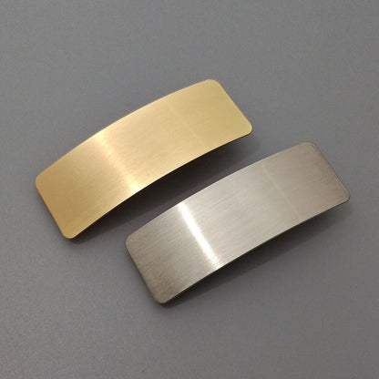 Brushed Metal Barrettes Normcore Ponytail Clip
