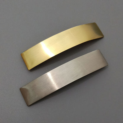 Brushed Metal Barrettes Normcore Ponytail Clip